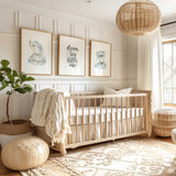 Blue koala and elephant nursery wall art set for baby boy room