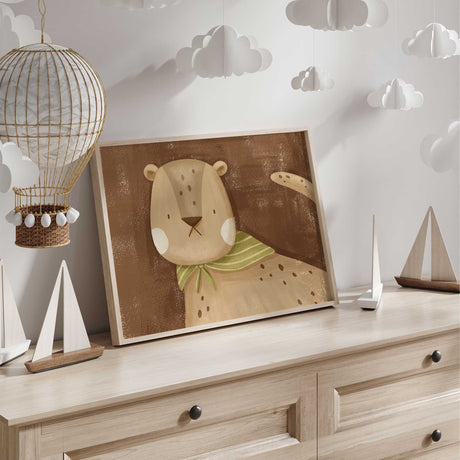 Boho cheetah animal print for nursery or preschool decor