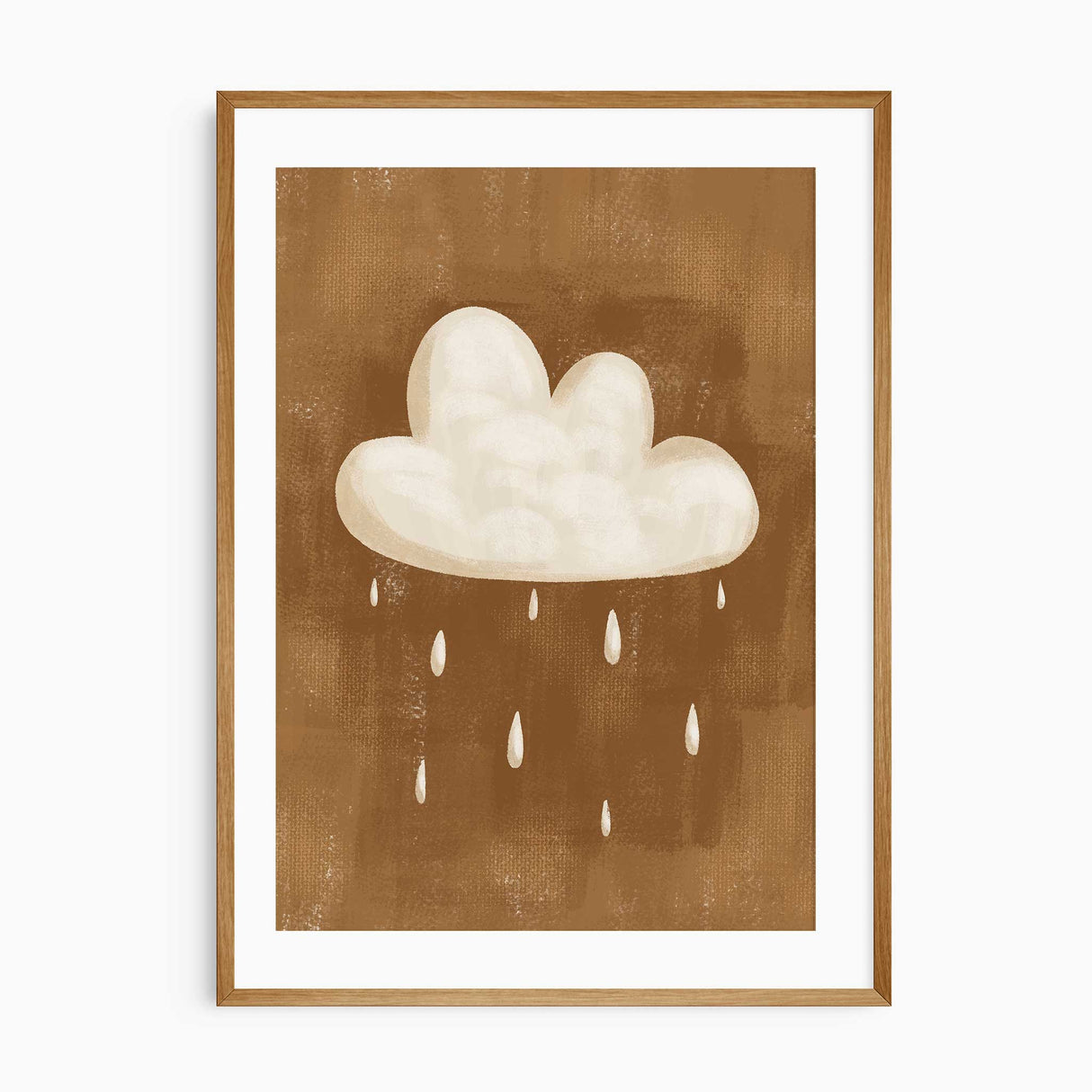 Boho-inspired sun, moon, and cloud nursery prints in warm, neutral colours.