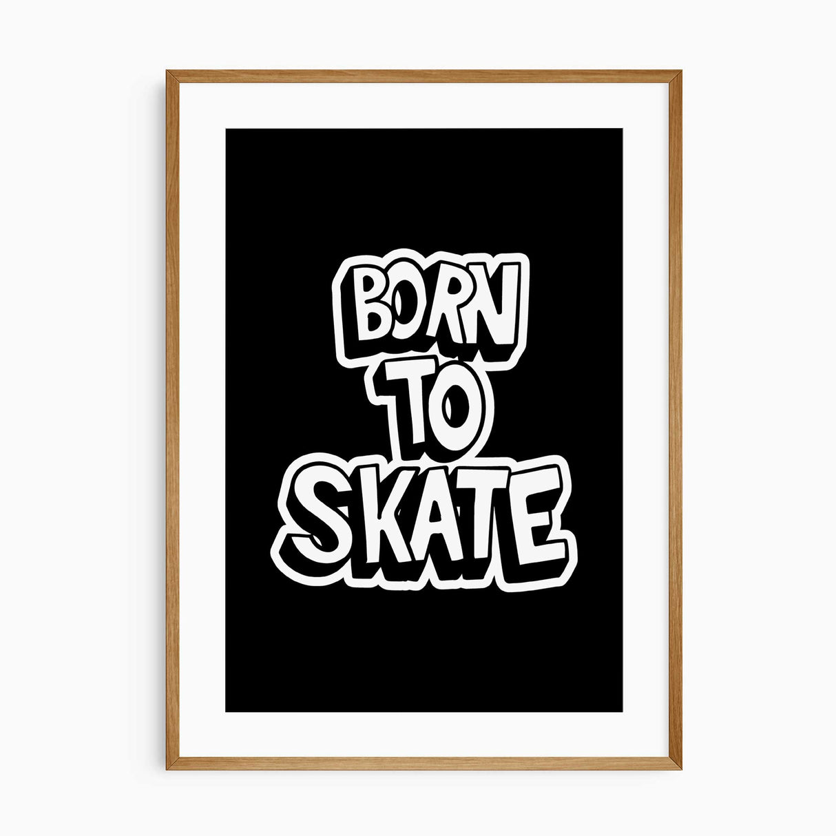 Born to skate print set for a tween or teen boys room