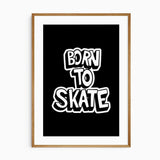 Born to skate print set for a tween or teen boys room