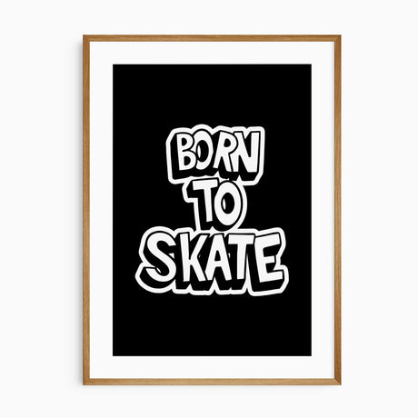 Born to skate print set for a tween or teen boys room