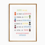 Personalised Superhero Print