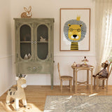 Boys animal wall art featuring lion illustration