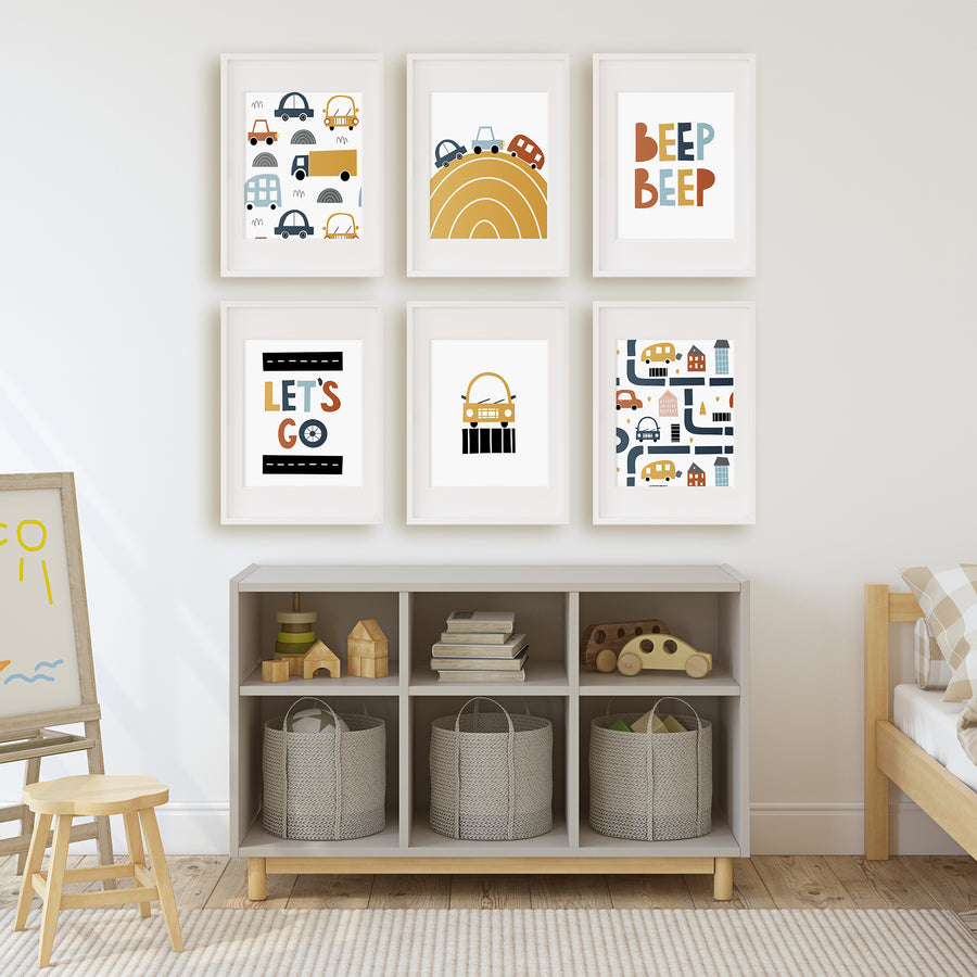 Fun Beep Beep Car Wall Art Set | Nursery & Kids Room Prints Decor – My ...
