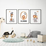 Personalised Stacked Safari Jungle Animals Set