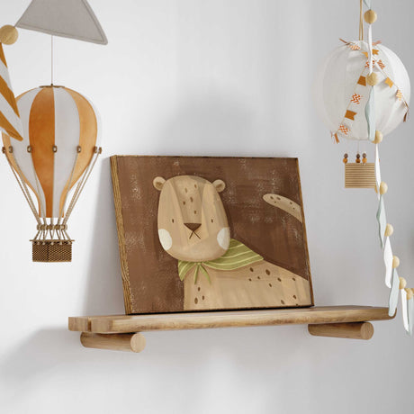 Cheetah wall art for a toddler bedroom or playroom