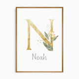 Personalised Safari Nursery Wall Art Set