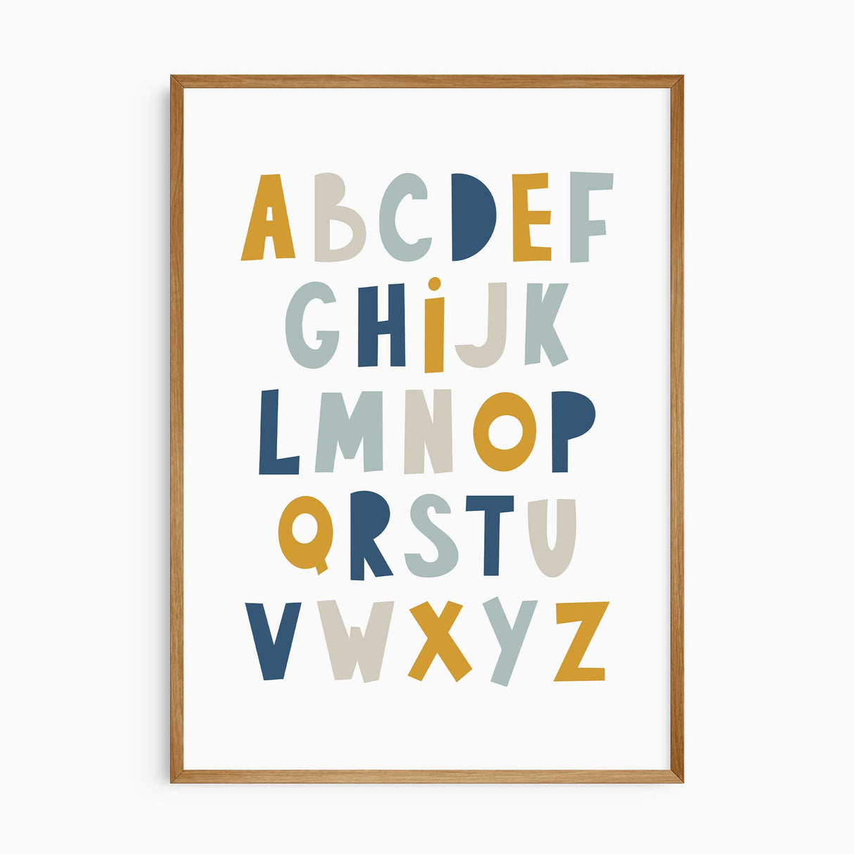 Construction alphabet wall art print for kids room