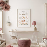 Counting farm nursery print with numbers one to ten