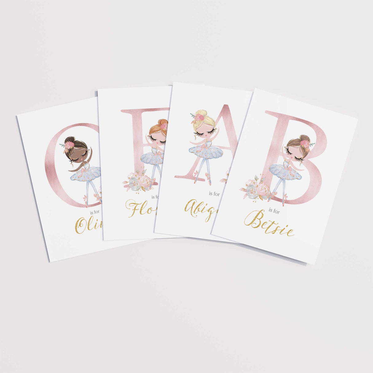 Custom ballet wall art print for bedroom or playroom decor