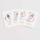Custom ballet wall art print for bedroom or playroom decor