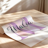 Custom name princess wall print set for girls bedroom or playroom decor