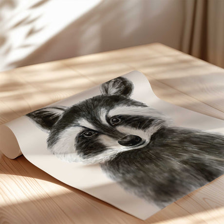 Cute woodland animals nursery wall art – bear, raccoon, and hedgehog print set for baby room