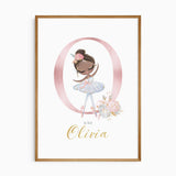 Personalised Floral Ballet Print