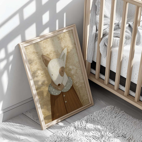 Classic dog nursery print for a calm kids room