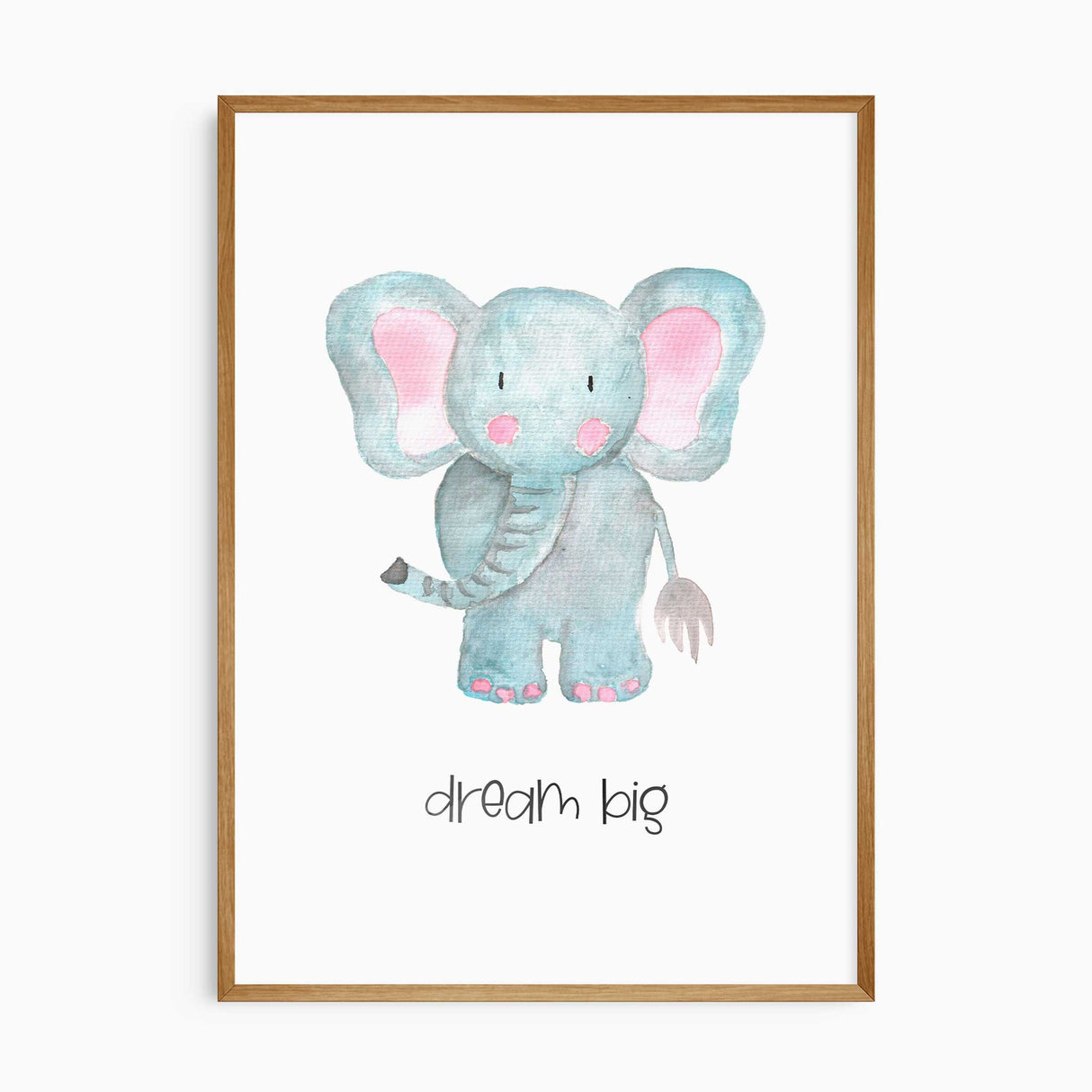 Elephant kids wall art print for nursery decor
