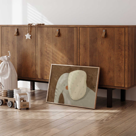 Elephant wall print for toddler bedroom decor