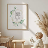 Eucalyptus nursery quote wall art with gold ring detail