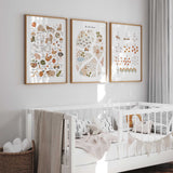 arm numbers counting wall art with animals fruit and flowers