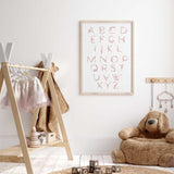 Floral letter nursery decor alphabet wall art