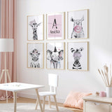 Personalised Girls Safari Prints