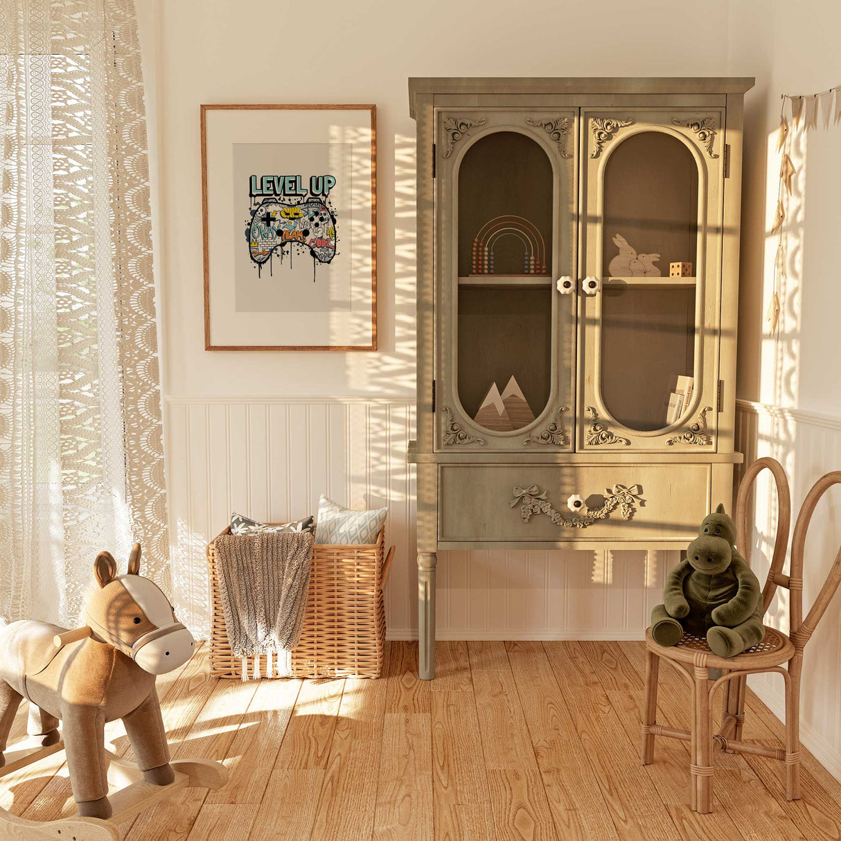 gamer controller print bright colours