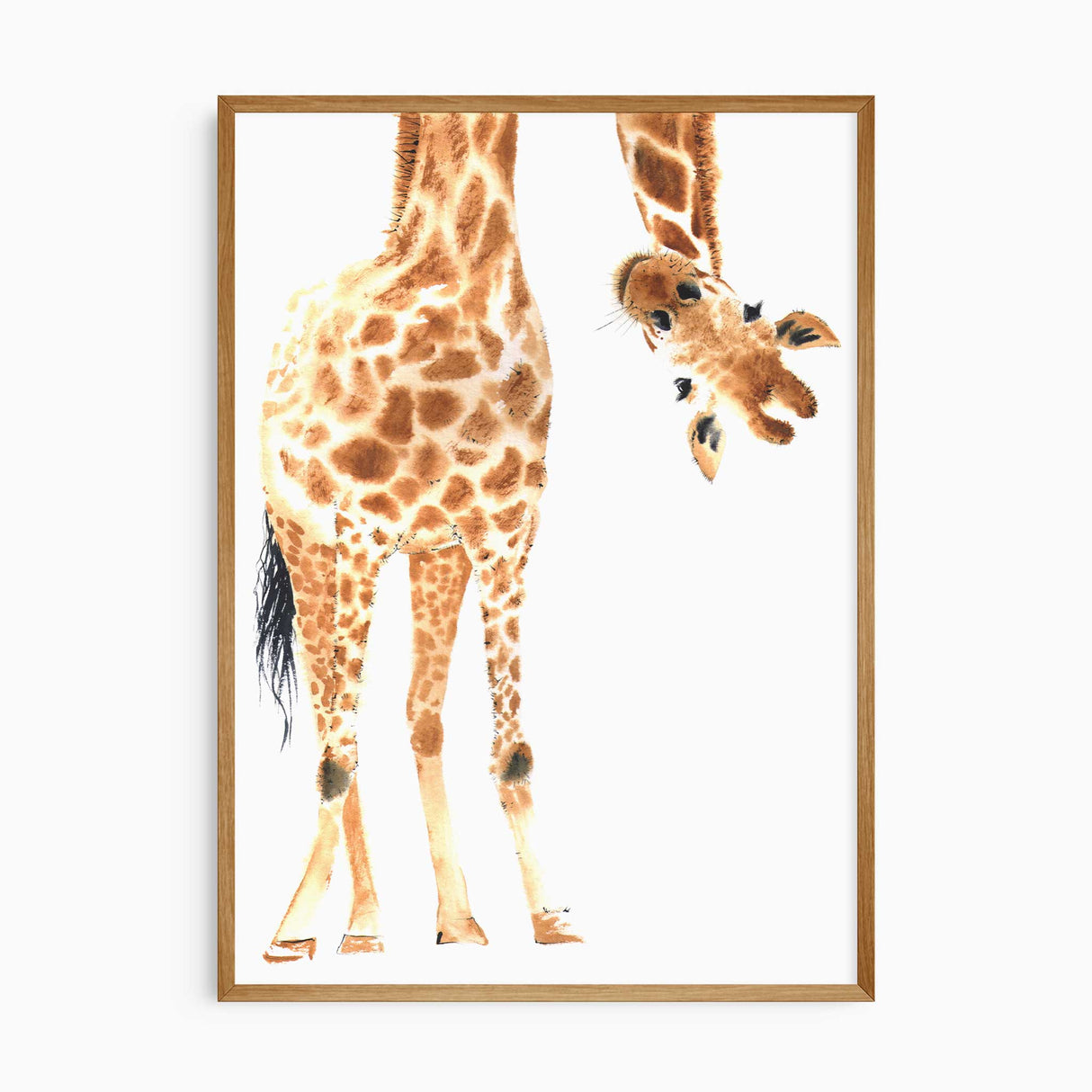 giraffe personalised wall art for nursery or kids bedroom