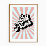 girls room print with the slogan girl power