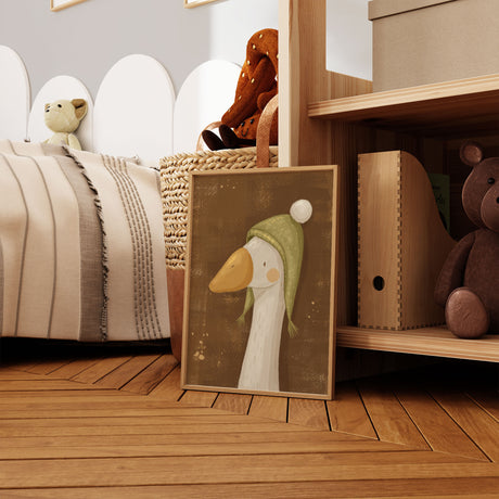 Goose wall print for toddler bedroom decor