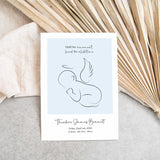 Held for a moment loved for a lifetime baby loss print with angel baby line art in pink or blue