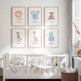 Jungle animal nursery wall art prints for nursery wall and kids bedrooms