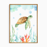 Ocean animal wall art for a kids bedroom