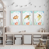 Ocean themed wall art for a kids bedroom