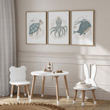 Ocean sailor themed wall art for a kids bedroom