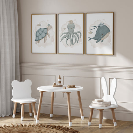 Ocean sailor themed wall art for a kids bedroom