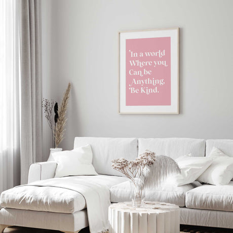 Kindness quote wall art designed for women