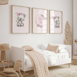 Koala nursery wall art set of three prints with baby koalas and dream big little one quote