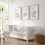 Australian koala wall art prints in a matching nursery set of 3, designed for baby rooms, playrooms and kids wall gallery displays.