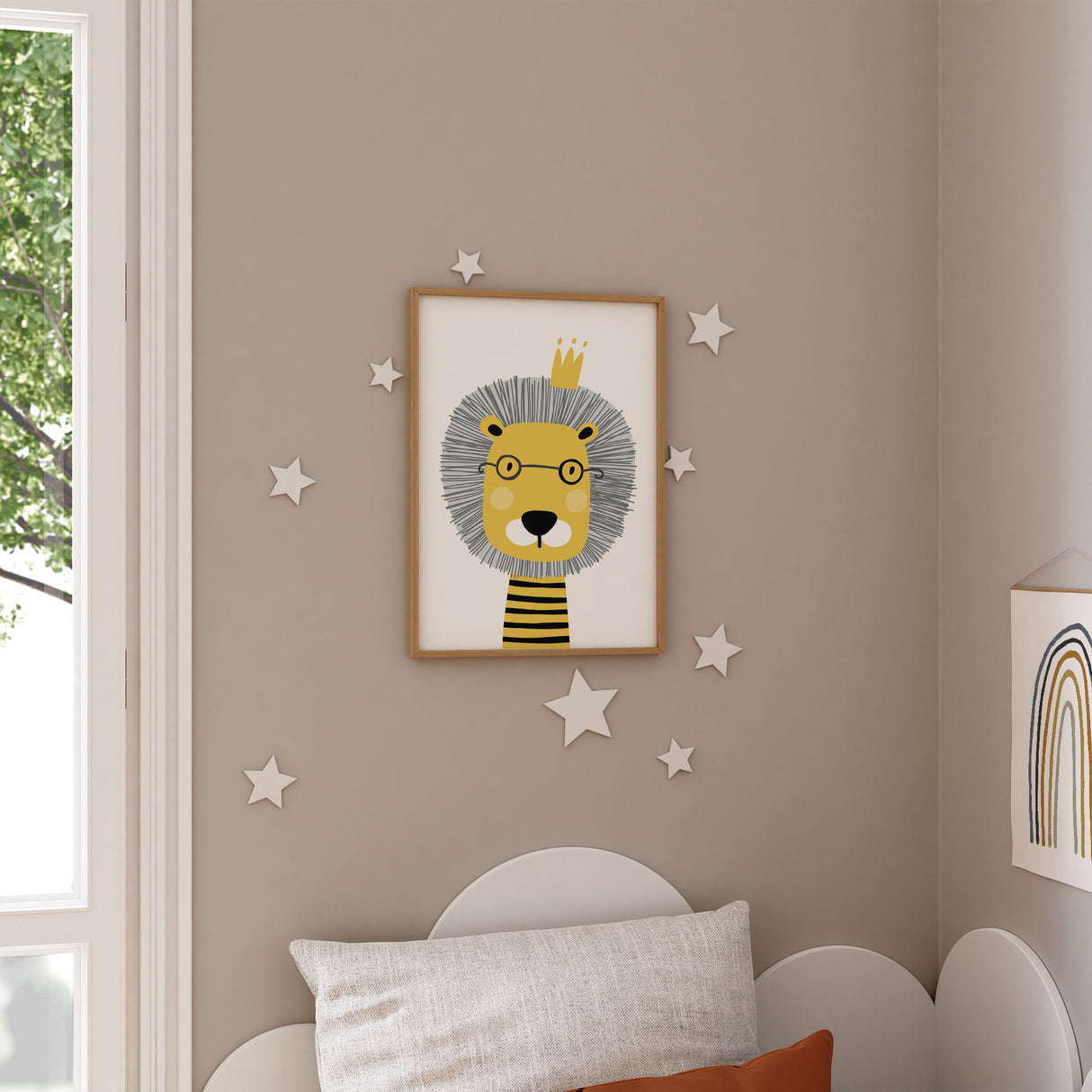 Lion animal wall art for kids room