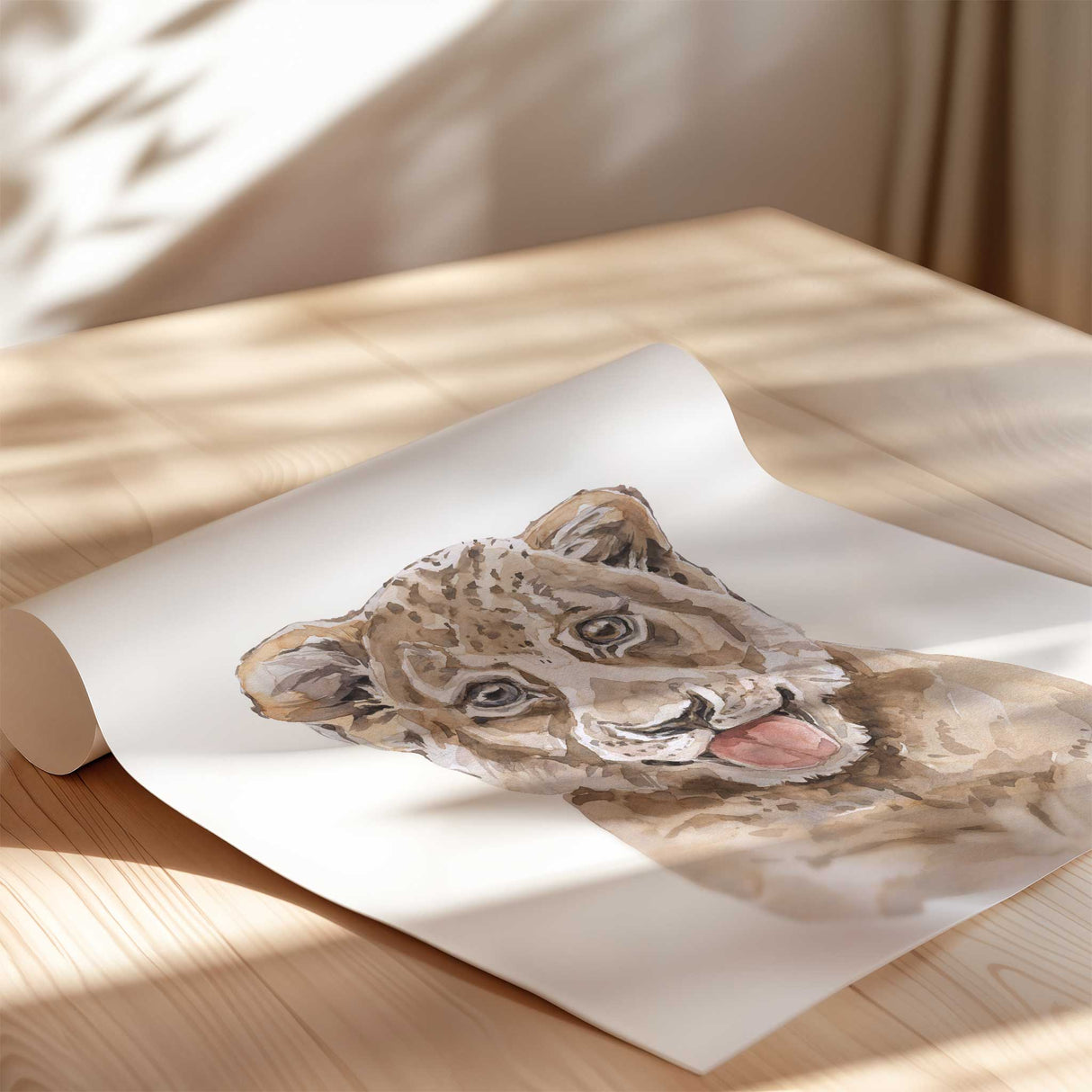 lion wall art print with be brave quote for kids