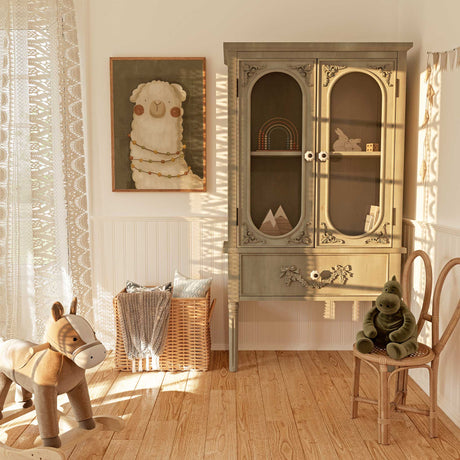 Llama wall print styled for toddler bedroom decor