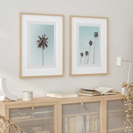 Beach-inspired botanical wall art set