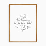 Of all the things my hands have held quote wall art in handwritten typography
