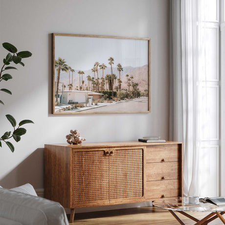 Mid century modern Palm Springs wall decor with palm trees