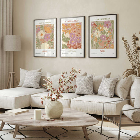 paris floral print with botanical vase design