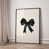 Parisian inspired black bow print for chic girls decor