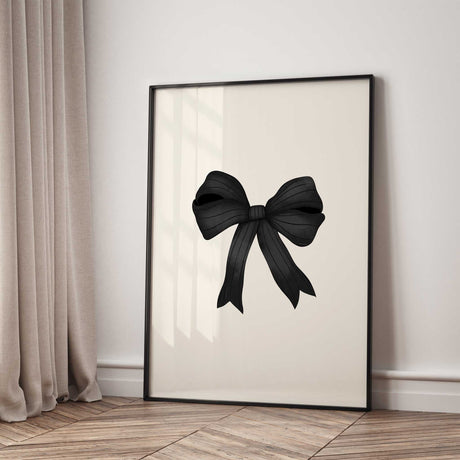 Parisian inspired black bow print for chic girls decor