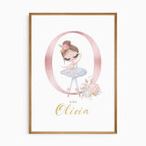 Personalised Floral Ballet Print