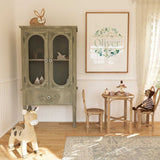 Custom children’s name print with watercolour eucalyptus leaves